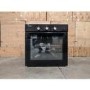 Refurbished electriQ EQBIOGASBLACK 60cm Single Built In Gas Oven with Electric Grill Black