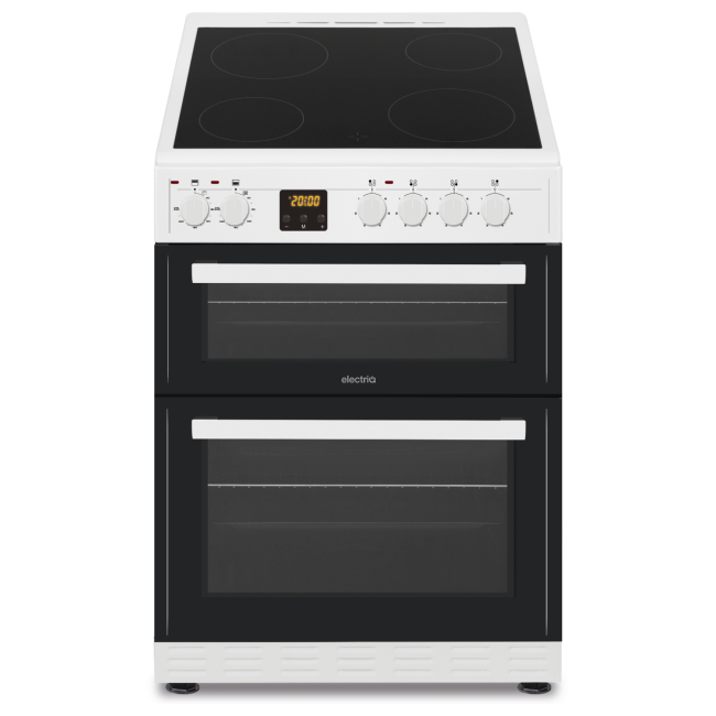 White electric online cookers ceramic hob
