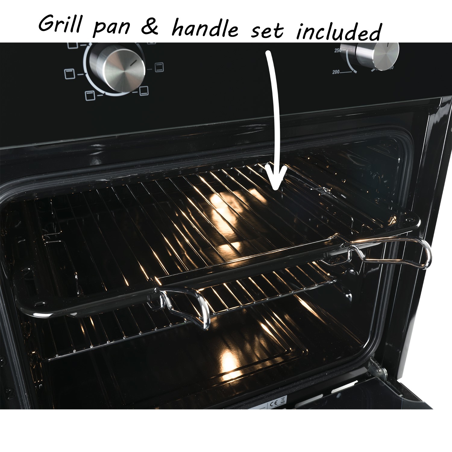 electriQ Plug In Electric Single Oven Black electriQ