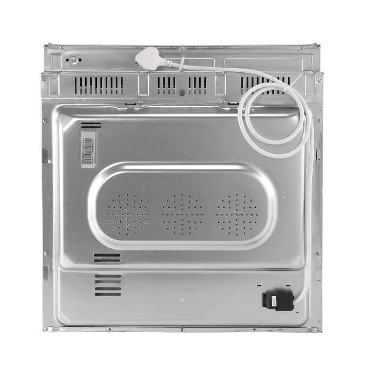 Refurbished electriQ EQBIOLG1DARKINOX 60cm Single Built In Fan Assisted Electric Oven Black