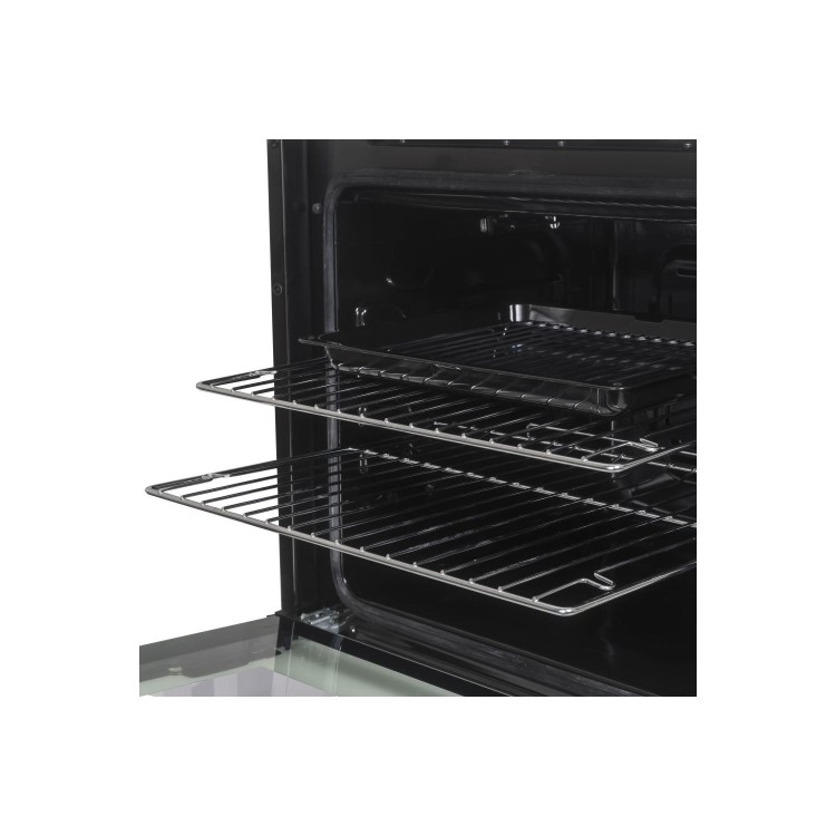 Refurbished electriQ EQBIOLG1DARKINOX 60cm Single Built In Fan Assisted Electric Oven Black