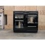 Refurbished electriQ EQRANGE100BLACK 100cm Dual Fuel Double Oven Range Cooker Black