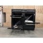 Refurbished electriQ EQRANGE100BLACK 100cm Dual Fuel Double Oven Range Cooker Black