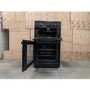 Refurbished electriQ EQEC50B3 50cm Double Cavity Electric Cooker with Ceramic Hob Black