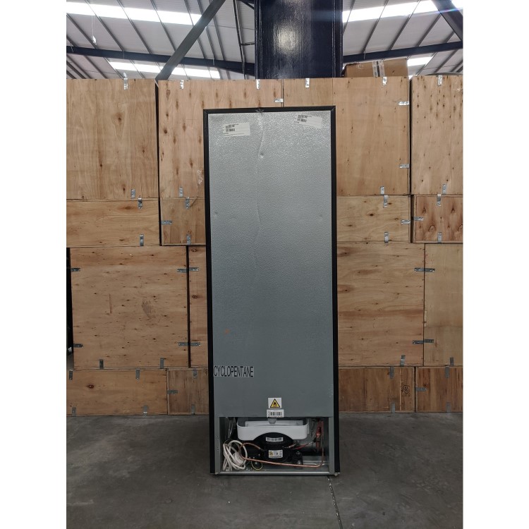 Refurbished electriQ eqfs50141ffb Freestanding 167 Litre 60/40 Split Fridge Freezer Black