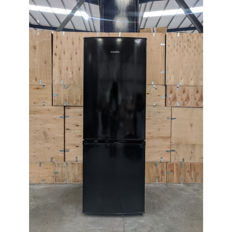 Refurbished electriQ eqfs50141ffb Freestanding 167 Litre 60/40 Split Fridge Freezer Black