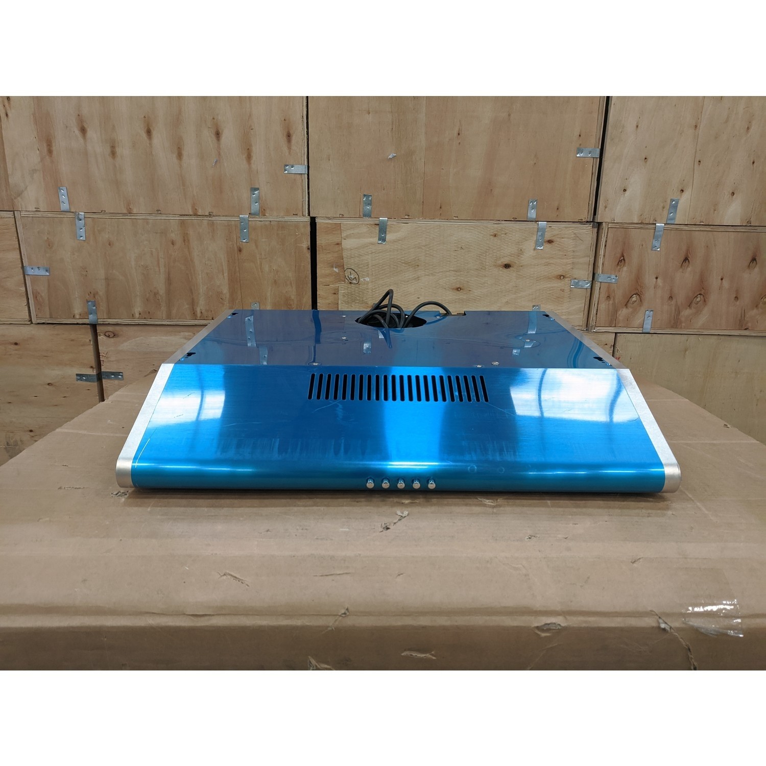 Refurbished electriQ Eiqtmvisorsteel 60cm Top & Rear Venting Visor Cooker Hood Stainless Steel