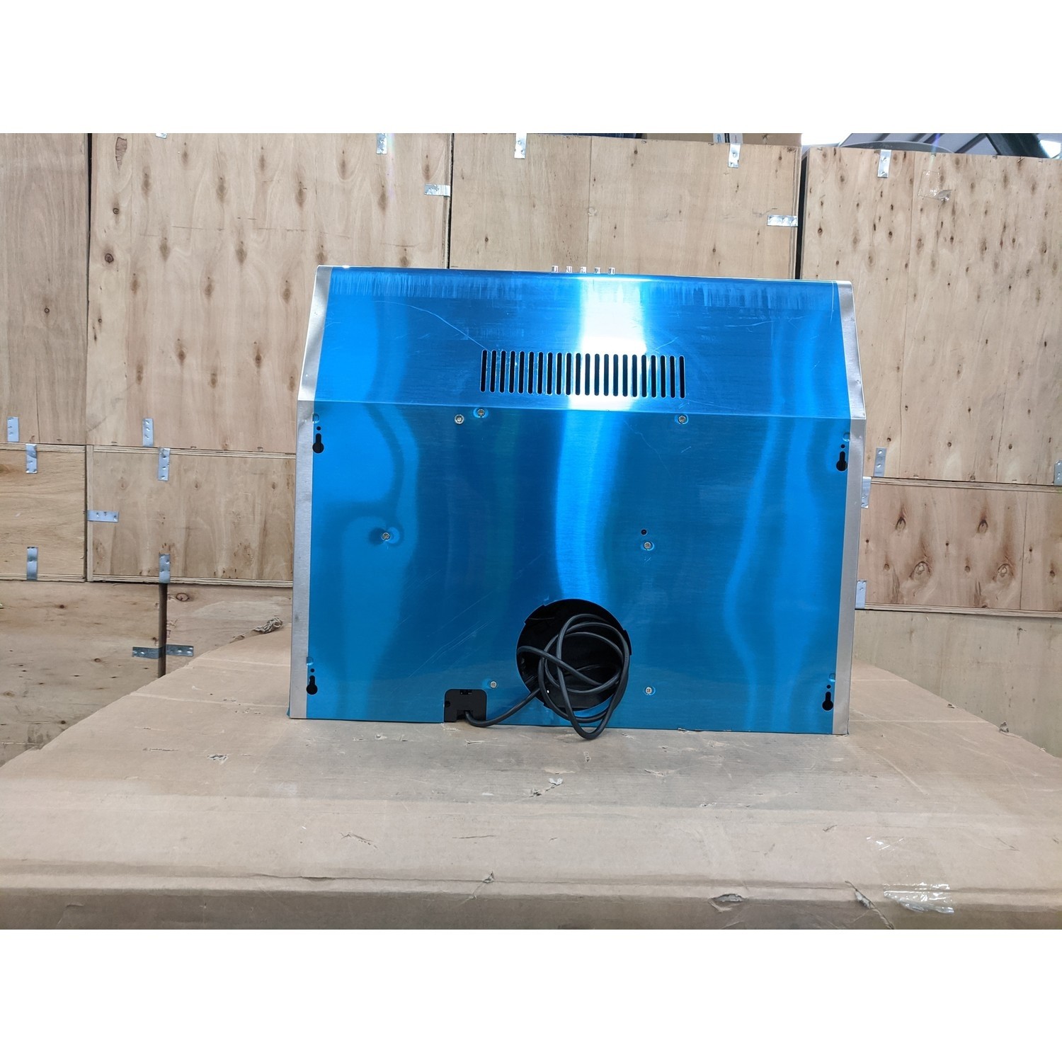 Refurbished electriQ Eiqtmvisorsteel 60cm Top & Rear Venting Visor Cooker Hood Stainless Steel