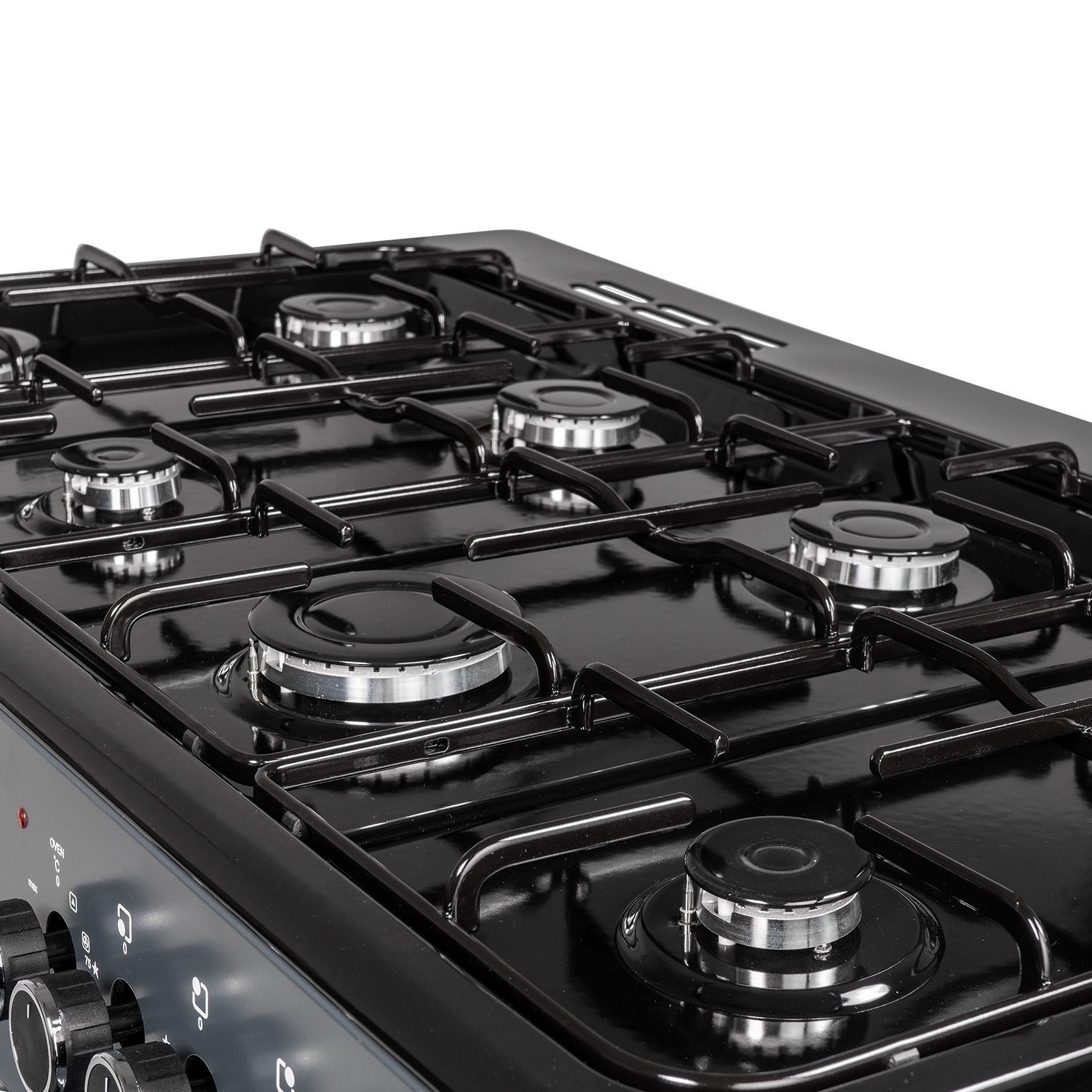 Refurbished electriQ EQRANGE100SLATE 100cm Dual Fuel Range Cooker Grey electriQ