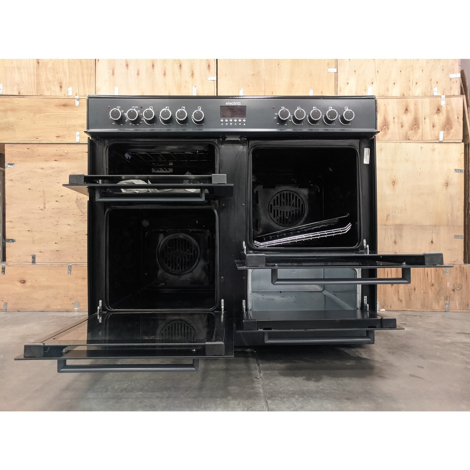 Refurbished electriQ EQRANGE100SLATE 100cm Dual Fuel Range Cooker Slate