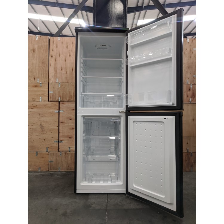 Refurbished electriQ eqfs50152ffb Freestanding 173 Litre 50/50 Fridge Freezer Black