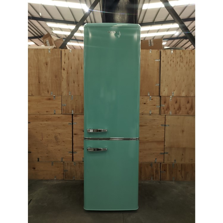 Refurbished electriQ eq6040retroblue Retro Freestanding 244 Litre 60/40 Fridge Freezer Blue