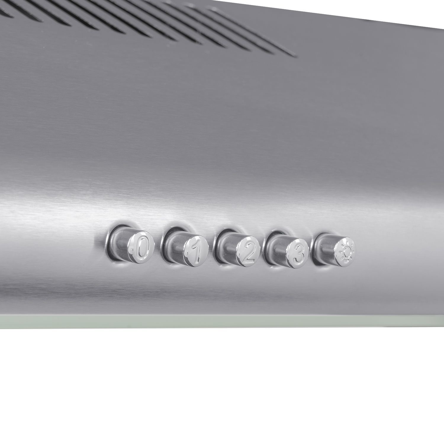 electriQ 60cm Top & Rear Venting Visor Cooker Hood Stainless Steel