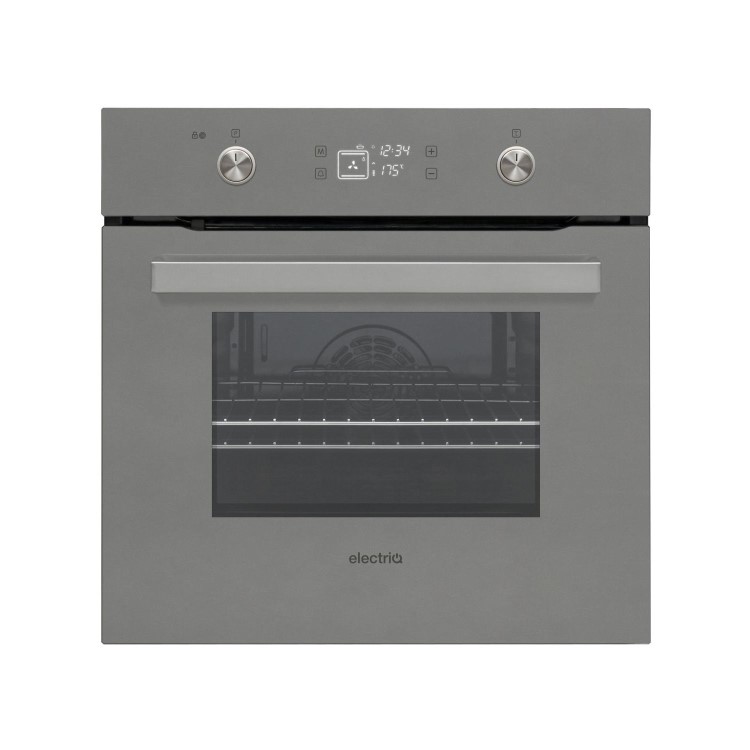 Refurbished electriQ EQBIOPYROVLG 60cm Single Built In Electric Oven Lunar Grey