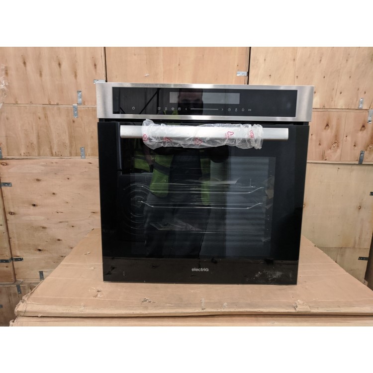 Refurbished electriQ EQOVENM4STEEL 60cm Single Built In Electric Oven Stainless Steel