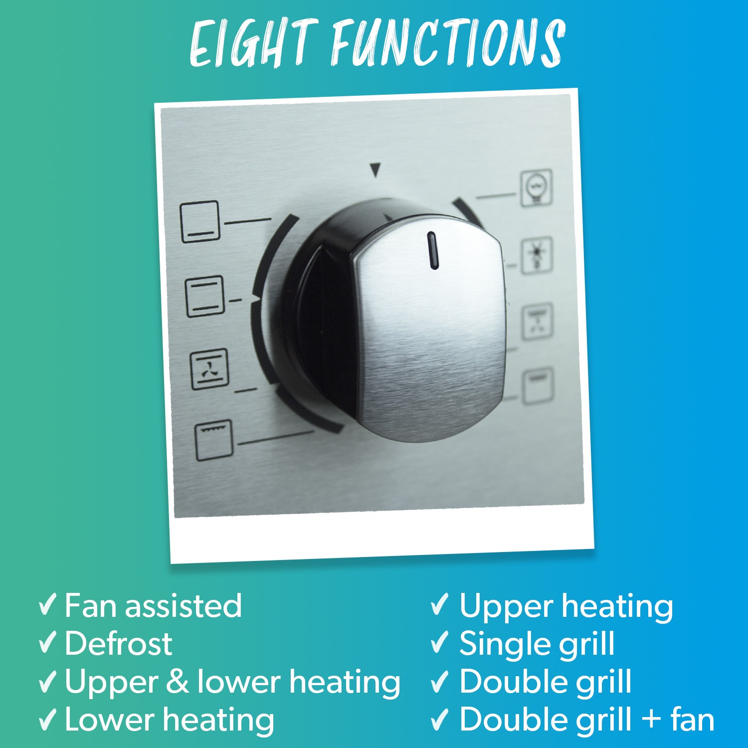 electriQ Plug In Electric Fan Assisted Single Oven Stainless Steel