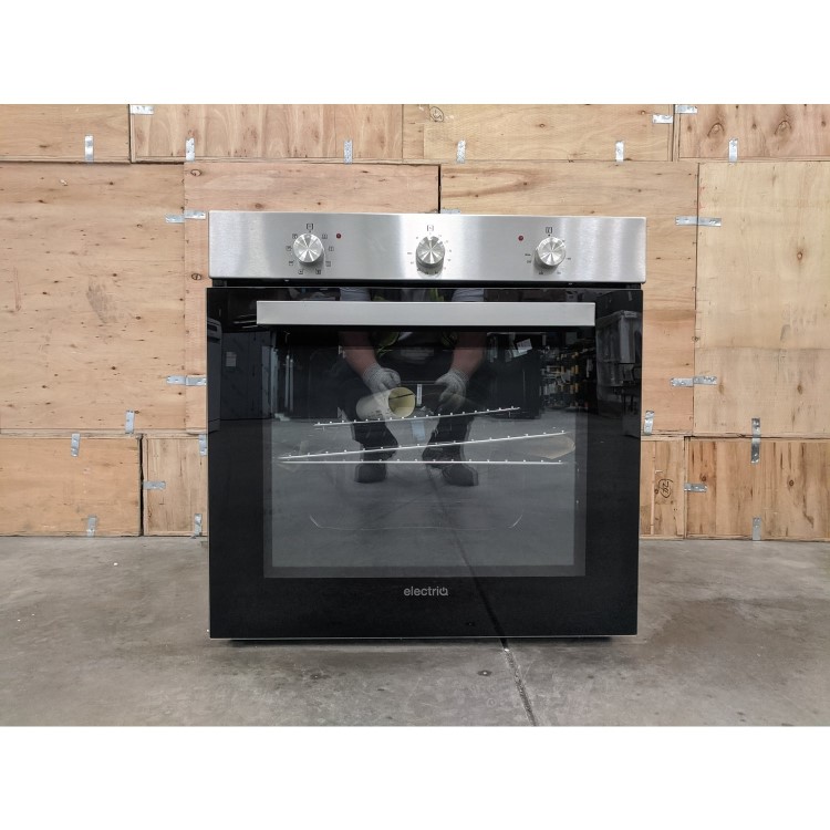 Refurbished electriQ EQBIOLG1SS 60cm Single Built In Electric Oven Stainless Steel