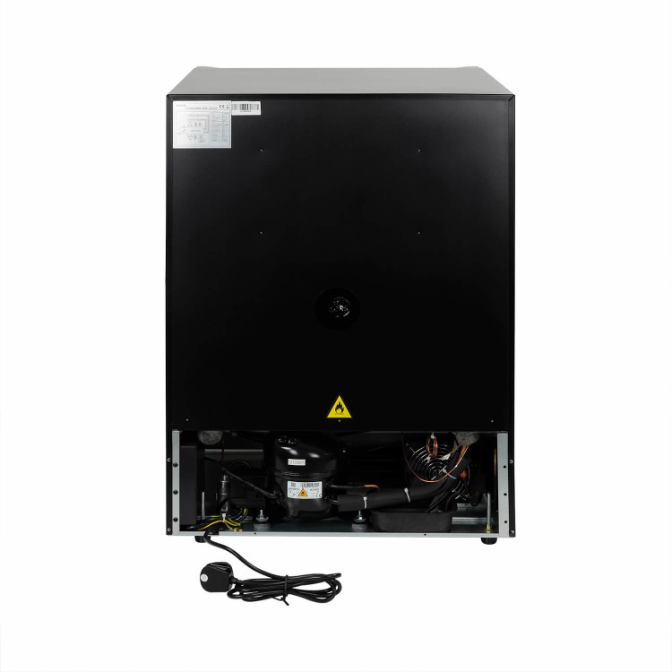 GRADE A2 - electriQ 36 Bottle Freestanding Under Counter Wine Cooler Dual Zone 60cm Wide 82cm Tall - Stainless Steel