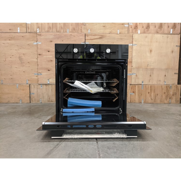 Refurbished electriQ EQOVENM2BLACK 60cm Single Built In Electric Oven Black