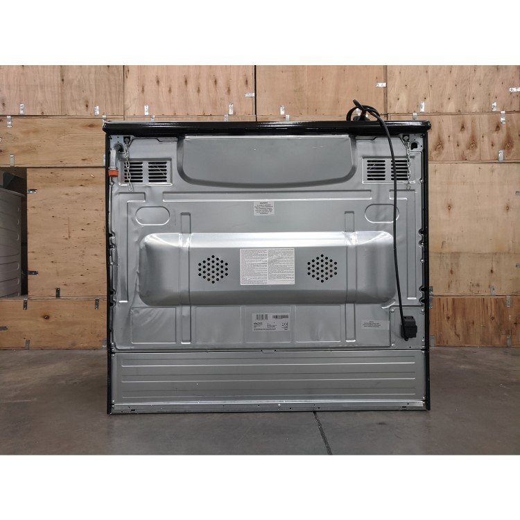 Refurbished electriQ EQRANGE90GASBLACK 90cm Gas Single Oven Range Cooker Black