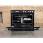 Refurbished electriQ EQRANGE90GASBLACK 90cm Gas Single Oven Range Cooker Black