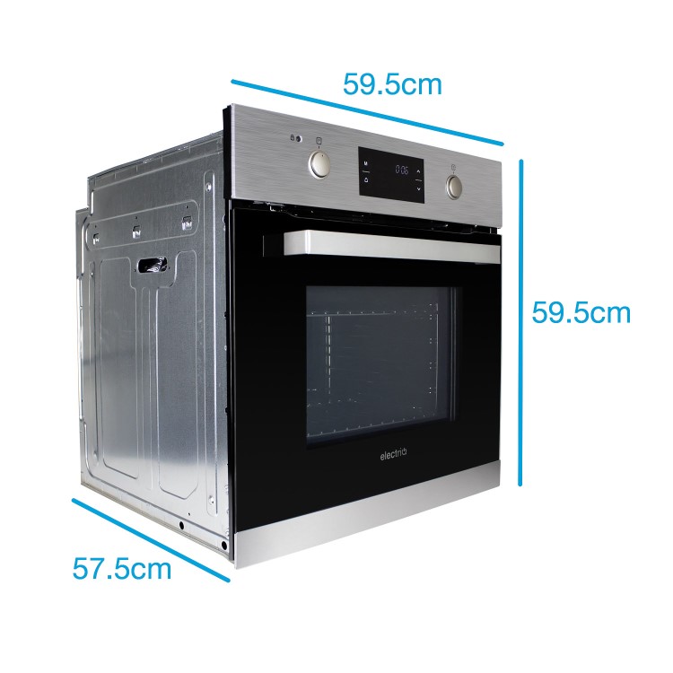 electriQ Plug In Self Cleaning Electric Single Oven - Stainless Steel