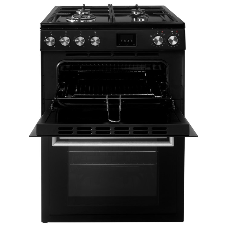 electriQ 60cm Dual Fuel Mini Range Cooker - Black