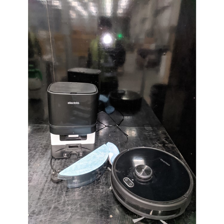 Refurbished electriQ MIMO Robot Vacuum Cleaner and Mop - Self-Emptying - 4000Pa Suction - Black
