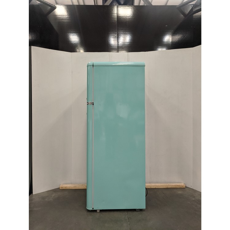 Refurbished electriQ eqretrotmblue Freestanding 208 Litre 80/20 Fridge Freezer Blue