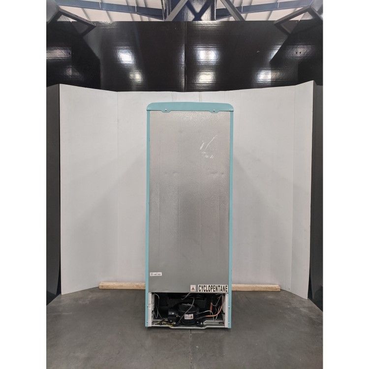 Refurbished electriQ eqretrotmblue Freestanding 208 Litre 80/20 Fridge Freezer Blue