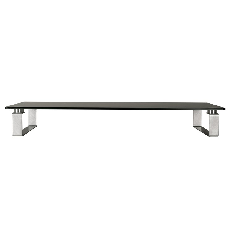 Premium Glass Monitor And Notebook Stand / Riser - Black
