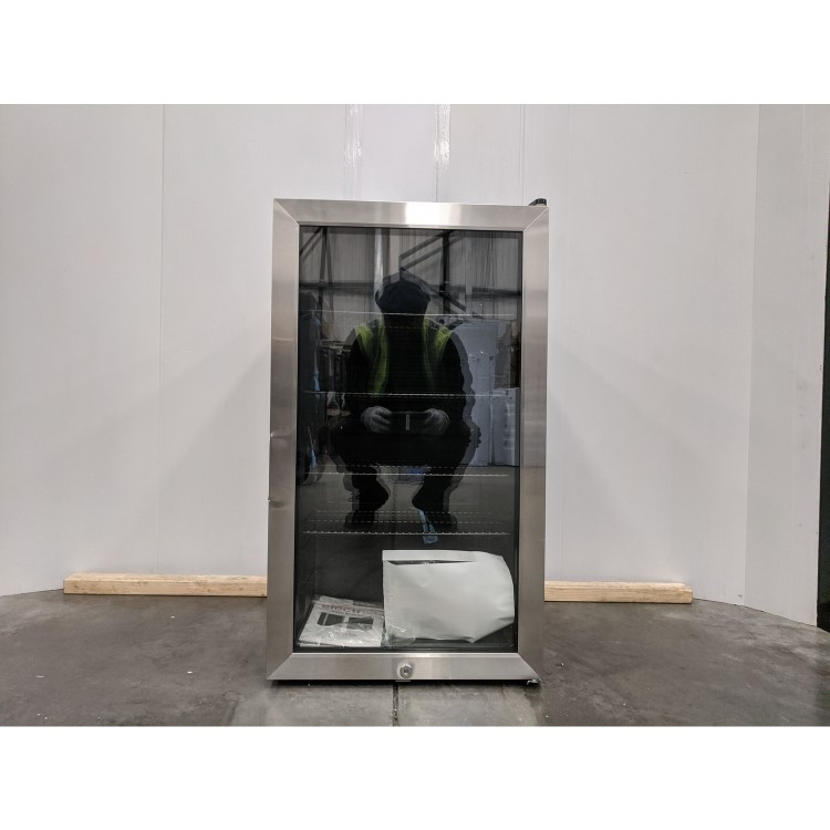 Refurbished electriQ eiQLDFSS Freestanding 98 Litre Drinks Fridge Stainless Steel