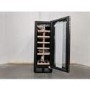 Refurbished electriQ EQWINECH30 Freestanding 18 Bottle Single Zone Wine Cooler Stainless Steel with Black Door