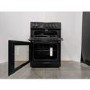 Refurbished electriQ EQEC60B4 60cm Double Cavity Electric Cooker with Ceramic Hob Black