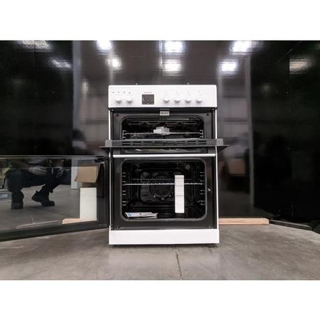 Refurbished electriQ EQDFC360WH 60cm Dual Fuel Cooker with Double Oven White