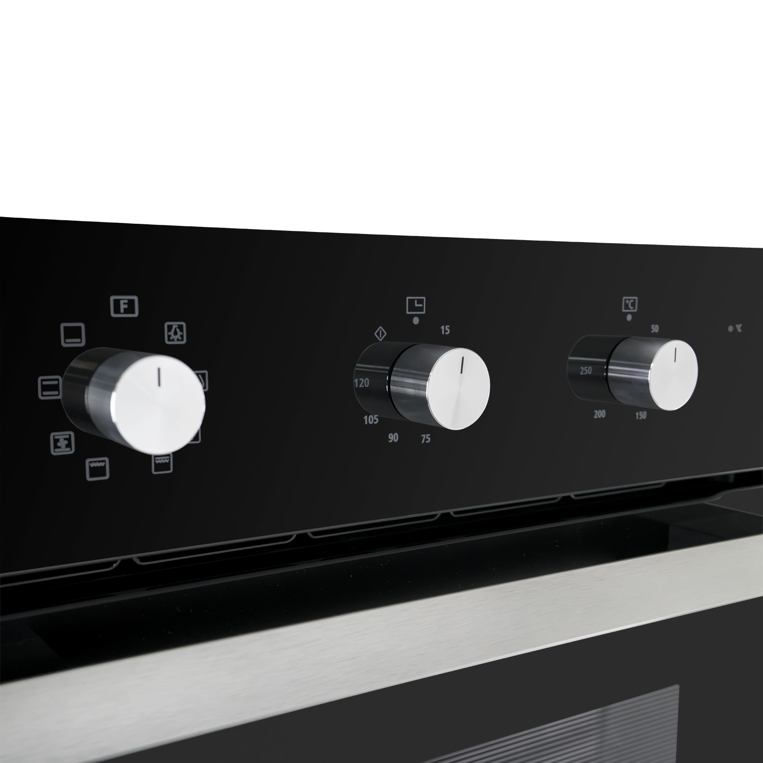 electriQ Plug In Electric Fan Assisted Single Oven Black electriQ