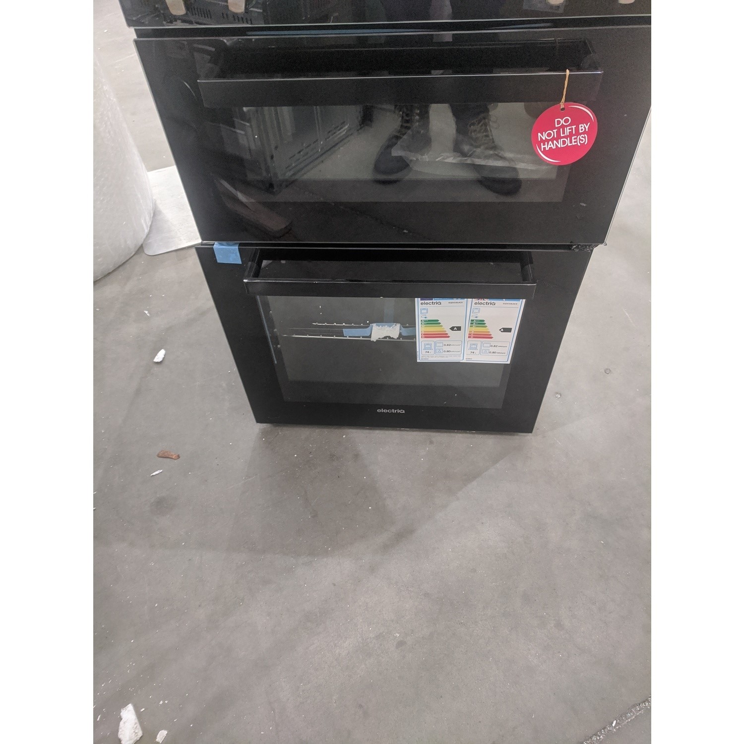 Refurbished electriQ EQDO1BLACK 60cm Double Built In Electric Oven