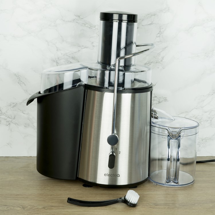 GRADE A1 - electriQ WF1000 Whole Fruit 990W Power Juicer - Stainless Steel
