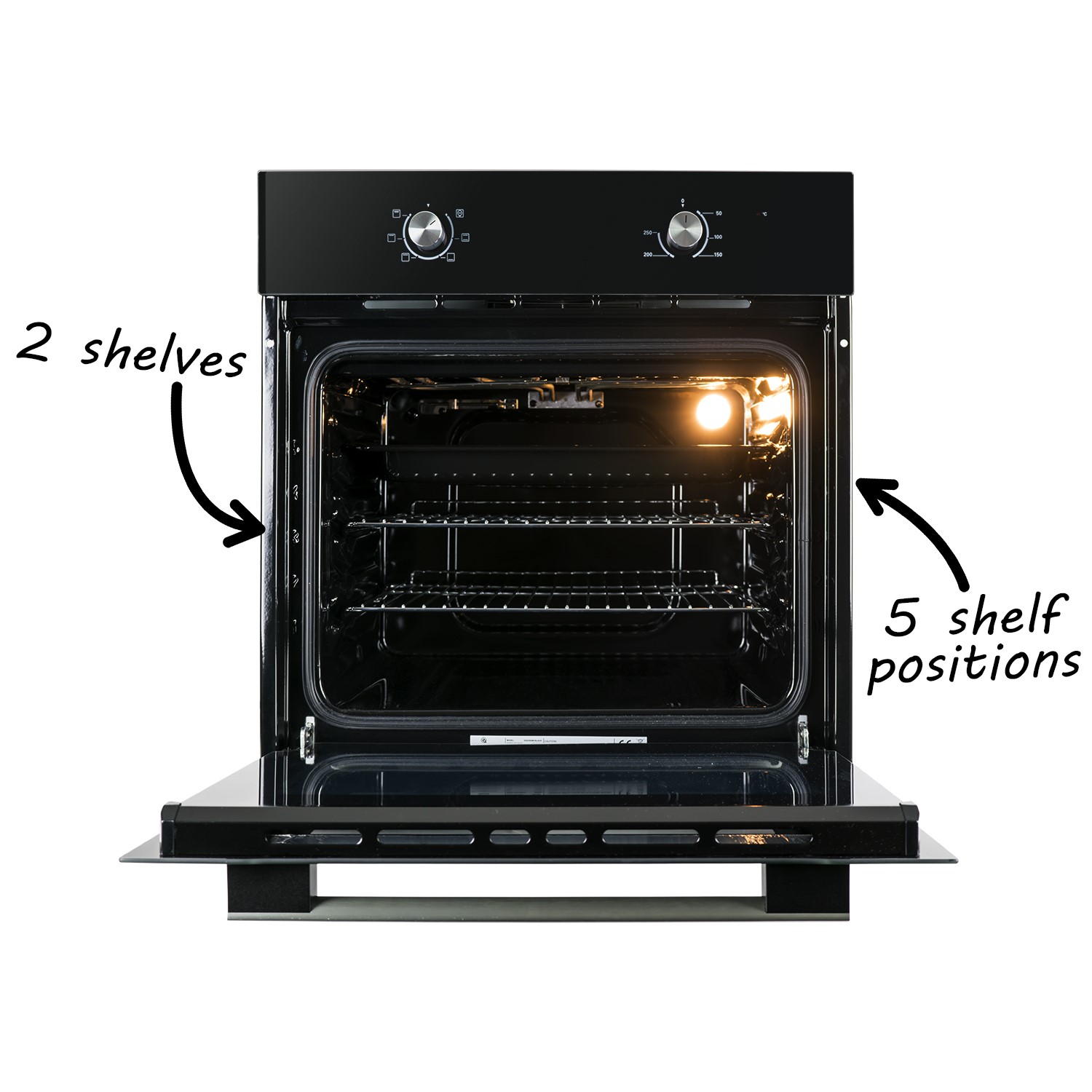 GRADE A2 electriQ 70 litre 6 Function Built in Electric Static Single