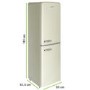 electriQ 246 Litre 50/50  Freestanding Fridge Freezer - Cream