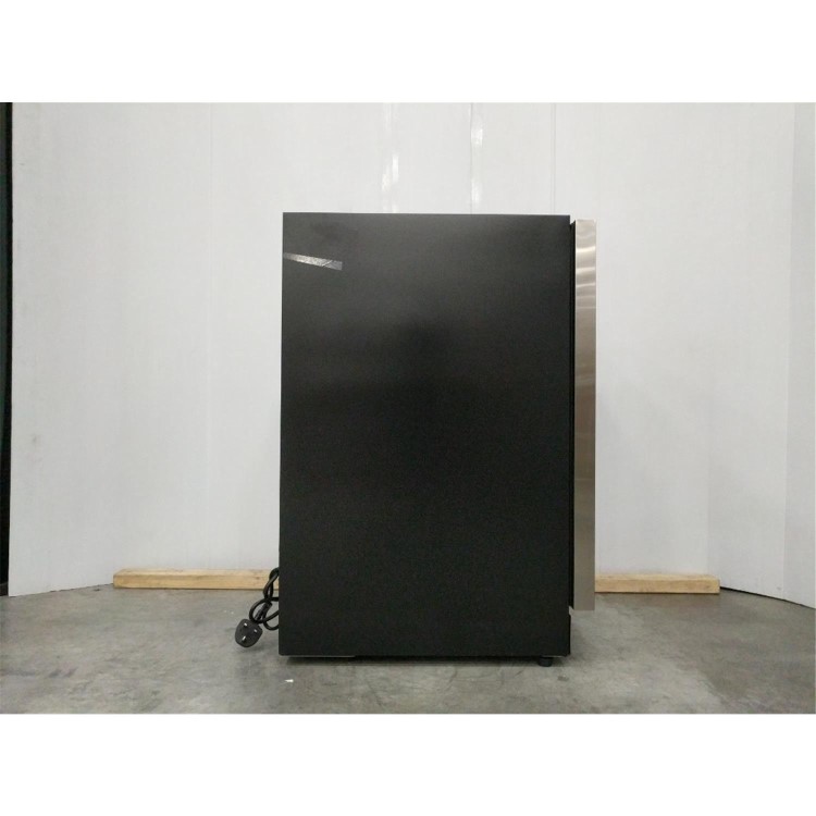 GRADE A3 - electriQ 18 Bottle Capacity Single Zone Freestanding Wine Cooler - Stainless steel with Black door