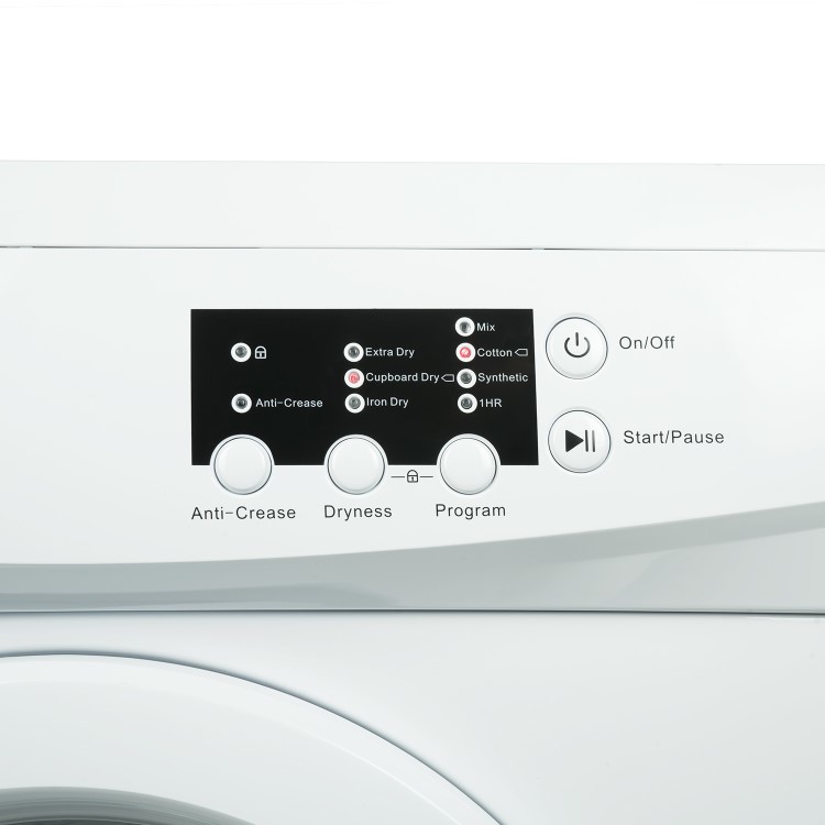 GRADE A2 - electriQ Freestanding 7kg Vented Tumble Dryer - White