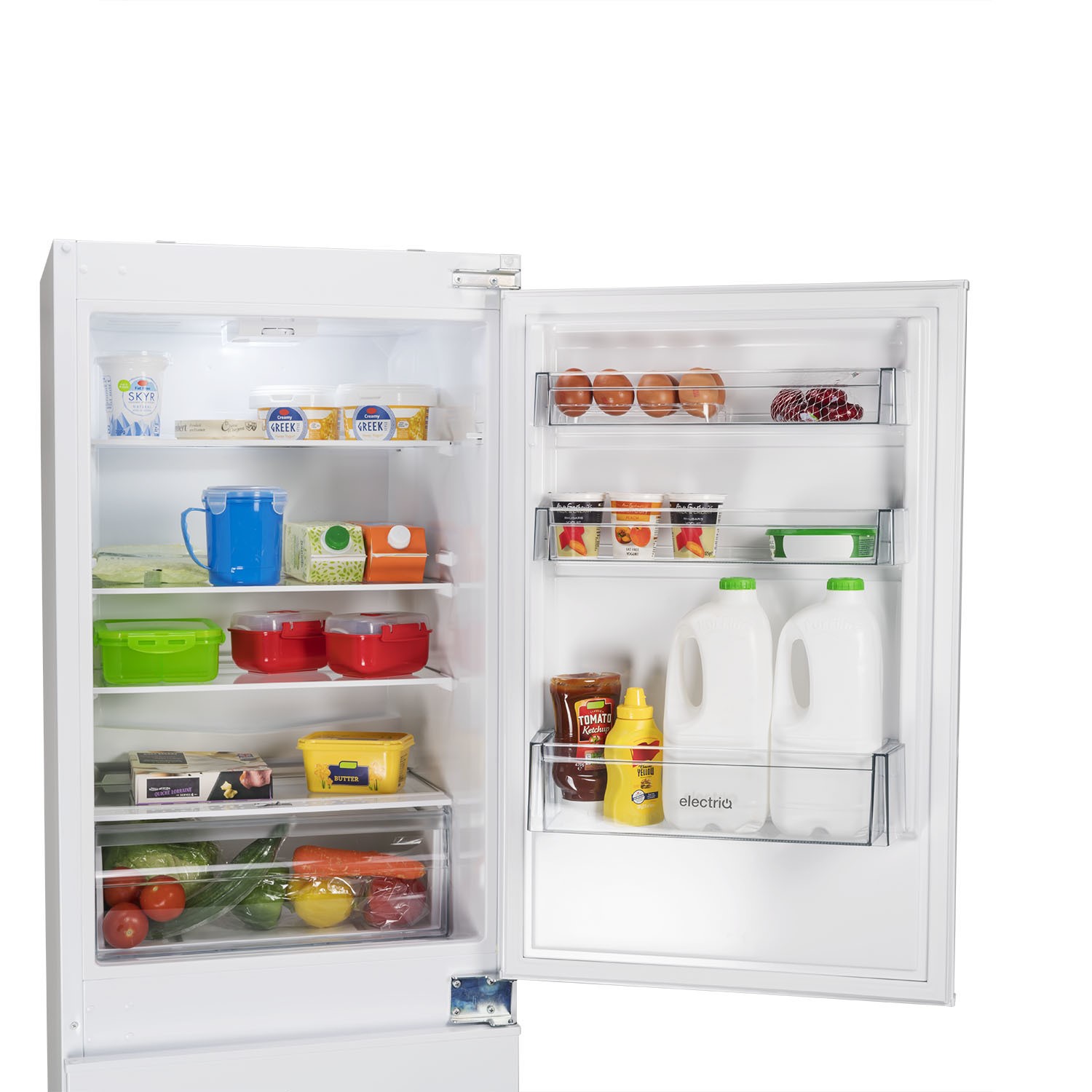 electriQ 235 Litre 50/50 Integrated Fridge Freezer White electriQ