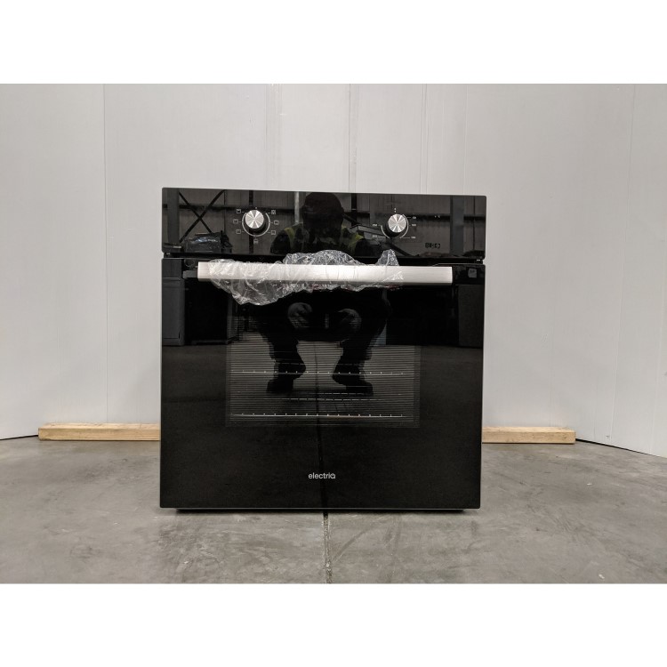 Refurbished electriQ EQOVENM1BLACK 60cm Single Built In Electric Oven Black