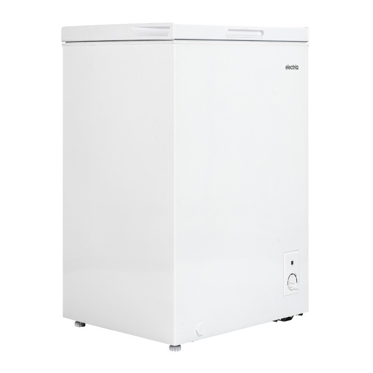 electriQ 99 Litre Chest Freezer With Outbuilding Use - White