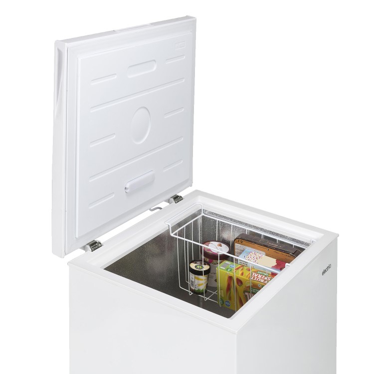 electriQ 99 Litre Chest Freezer With Outbuilding Use - White