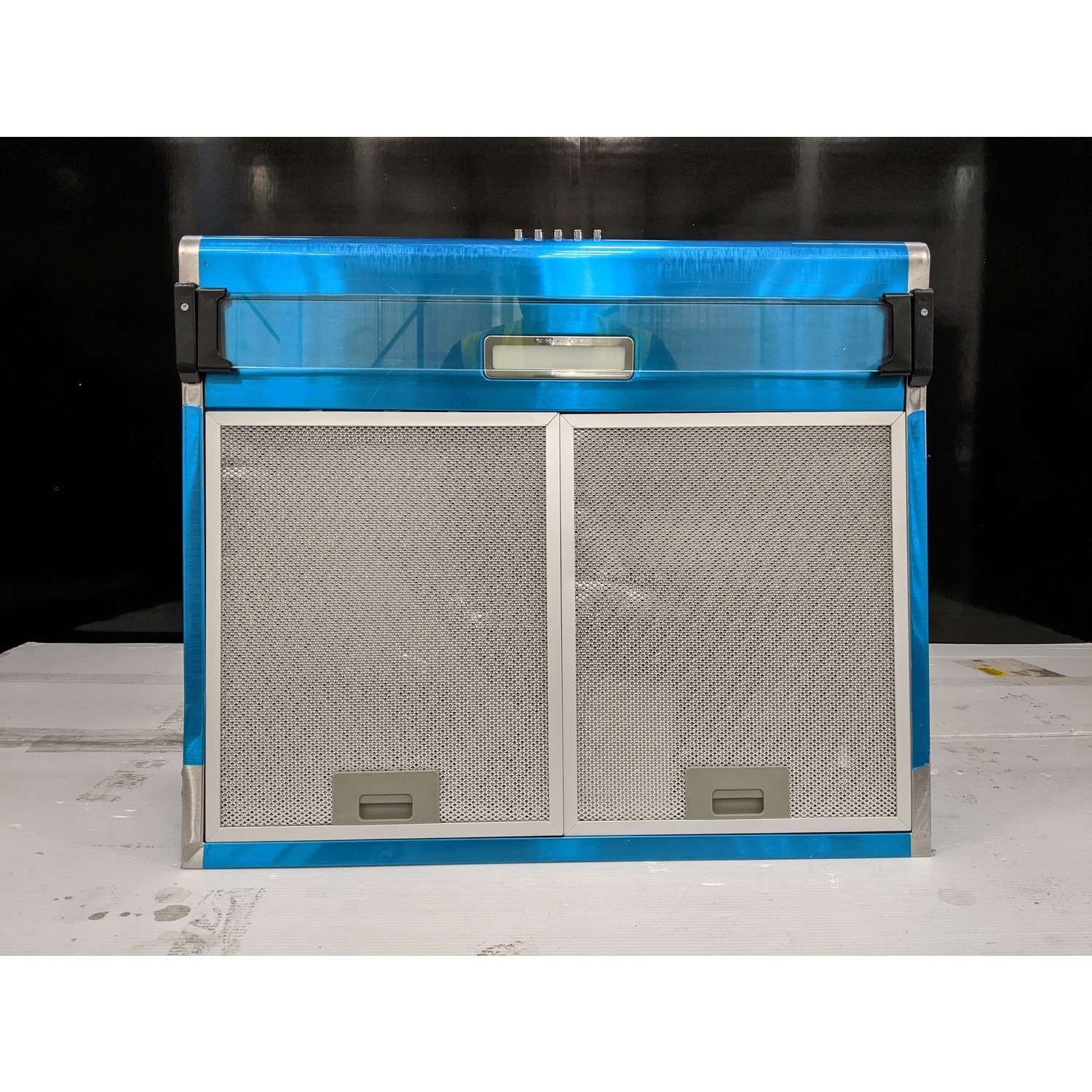 Refurbished electriQ Eiqtmvisorsteel 60cm Top & Rear Venting Visor Cooker Hood Stainless Steel