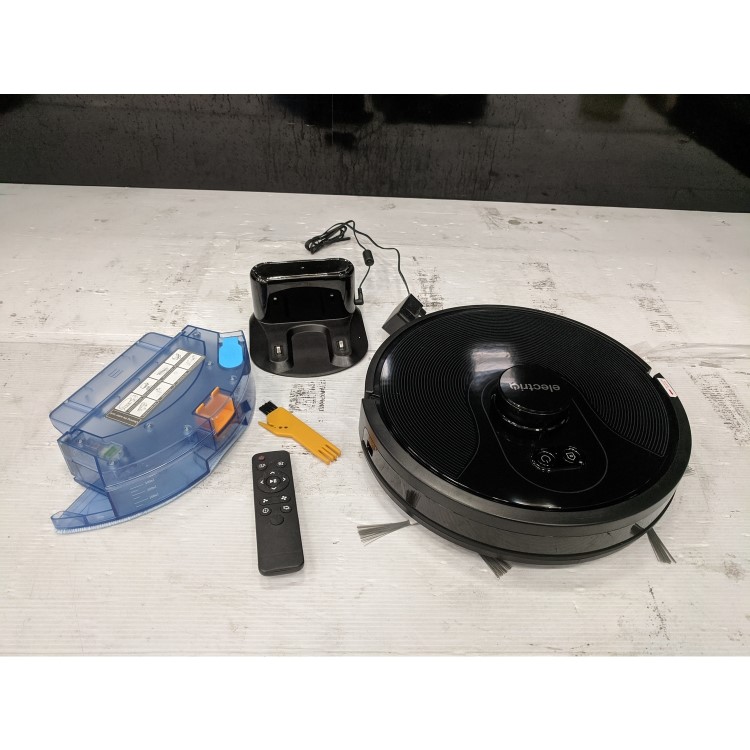 Refurbished electriQ HELGA Robot Vacuum Cleaner and Mop - 4000Pa Suction - Black