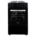 A1/EQEC50B1 Refurbished electriQ EQEC50B1 50cm Electric Cooker with Single Oven and Solid Hotplate Black