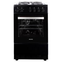electriQ 50cm Electric Cooker with Sealed Plate Hob - Black electriQ 50cm Electric Cooker with Sealed Plate Hob - Black